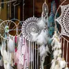 Dekorativa figurer 9 datorer 3 storlekar Silver Metal Floral Hoop Wreath f￶r DIY MacRame Dream Catcher and Wall Hanging Crafts