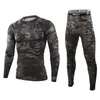 Sous-vêtement thermique pour homme Sous-vêtement thermique pour homme Hiver Polaire Collants chauds Compression Séchage rapide Ensemble Long Johns Homme Camouflage Vêtements 220927