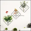 Badkameropslag organisatie houders ijzeren plank bloemen planten rack loordachtige stijl muur metalen roosters diy home decor drop levering 2021 dhbkx