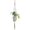 Plant Flower Pot Hanger Haak Handgemaakte brei Natuurlijk fijn snoer planten touw huizen tuin balkon balkon decor bloempot hangende mand th0478