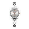 Armbandsur Julius Lady Women's Watch Miyota Quartz Fashion Times Rostfritt stål Armband Business Clock Girl's Birthday Present Box 1167