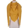 Écharpes d'hiver Triangle écharpe femmes châles et enveloppes Foulard en cachemire couleur unie