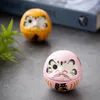 Decorative Objects Figurines HOVFELER Japanese Ceramic Daruma Doll Crafts Lucky Charm Fortune Ornament Landscape Home Decor Miniature Accessories Gifts 220928