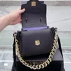 女性ハンドバッグトートバッグクロスボディショルダーバッグ本物のレザーデタッチ可能なチェーンロングストラップフラップハンドバッグ財布複数の色a5442