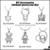 Anhänger Halsketten Perlenkette für Frauen Einstellungen Sterling 925 Silber Anhänger kann DIY Modeschmuck mit Kette Geschenk Drop Lieferung 2 Dhwds