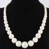 Blå turkos halsband för kvinnor 20mm vintage examen rund halsbandsträng 19 tum smycken charm gåvor bf313