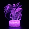 3D LED Einhorn Nachtlampe Licht Fernbedienung 16 Farben Einhorn Lampen Basis Lichter für Kinder Geschenk