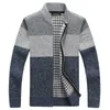 Herrjackor Autumn Winter New Men's Jacket Slim Fit Stand Collar Casual Wool Zipper Fleece Jacket Män Solid Cotton Warm Warm Jacket Men T220926