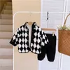 Cappotto Fashion Baby Boy Girl Plaid Fleece Jacket Infant Toddler braccio Sheep Like Kid Outwear Primavera Autunno Inverno Abbigliamento 1 10Y 220927