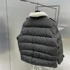 Women's lamb wool collar splicing leather jacket down jacket winter new white duck down warm thickened coat 1SFK0