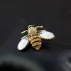 Animal Bee Brooch Pin Gold Crystal Business Suit Tops Corsage Rhinestone Brooches for Women Men Gift Fashion Jewelry