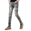 Herren Jeans Männer Motorrad Biker Hosen Winter Patchwork Jean Streetwear Vintage Kleidung Gerade Bein Slim Fit Denim Hosen vaqueros 220928