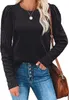 Women's T-Shirt Sweaters Crewneck Long Sleeve Side Slit Casual Pullover Sweater Knitted Jumper Tops