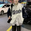 Men's Jackets Baseball Uniform Varsity Jackets for Men Oversize Thin Letter Embroidery College Bomber Coat Women Pocket Vintage Clothes Black T220926