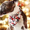 Natal Triângulo de cães de estimação estampada Bibs colarinhos Papai Noel Padrão de Floco de Neve Paptina Pets Bandana Deer Bell Pet Acessórios Lenços BH7649 TQQ