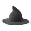 Chapeau de sorcière d'halloween, chapeaux magiques pour femmes, casquette tricotée en laine solide, accessoires de mode pour automne et hiver