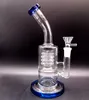 8.5 inch Thick Glass Water Bong Hookahs Blue Oil Dab Rigs Recyler Heady Smoking Pipes Perc