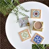Mattor kuddar nordiska keramiska retro cup mugg dryck under drift kork tr￤ v￤rmebest￤ndig mattplatta bordsdekoration tillbeh￶r sl￤pp leverans 20 dhycv