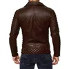 Мужские кожаные искусственные мужские куртки мотоциклетные куртки Slim Coats Plus Plus Size 220927