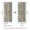3Dウォールパネルのドアステッカー壁画クリエイティブリーフテクスチャ装飾寝室オフィスのリビングルームの壁紙接着剤PVC材料取り外し可能なアートステッカーデカールホーム装飾