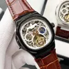 Nautilus zegarek męskie zegarki Tourbillon W pełni automatyczny ruch mechaniczny obudowa mineralna Mineral Mirror 45x14 mm Oficjalna replika Replica WristWatch 106b