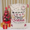 Christmas Gift Bags Santa Sack Cotton Canvas Tote Bag Xmas Decoration Festival Party Decoration