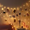 Strings Fashion LED Christmas Po Clip Light String Year Party Wedding Home Decoration Battery Powered Fairy 81012