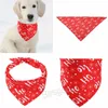 Christmas Printed Pet Dog Triangle Bibs Collars Santa Claus Snowflake Pattern Puppy Pets Bandana Deer Bell Pet Accessories Scarves BH7649 TQQ