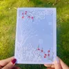 Biglietti d'auguri 3d hollow card semplice stampato di ciliegia auguri messaggio di gratitudine per il festival del festival compleanno