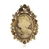 Cadre Photo dame tête Portrait broche broche mode costume d'affaires hauts Corsage strass broches bijoux de mode