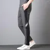 Gym Clothing 1 Set Sportswear Color Block Men Top Trousers Contrast Quick Dry Pants