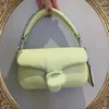 Klasik Tasarım Bayanlar Yastık Omuz Çantası Beyaz Yumuşak Flap Tote Çanta Tasarımcı Moda Küçük Deri Crossbody Kadın Çantaları 2022