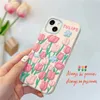 3D Tulip Soft silicon Cases For iPhone 15 14 plus 13 12 11 Pro Max star mobile phone back Cover capa funda Shockproof Anti-fall beautiful floral case 400pcs