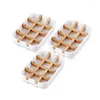 Soap Dishes 3 Pieces Bamboo Holder Sustainable Shower Drain Rack Bathtub Tray For Kitchen Bathroom