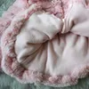 COAT CHILDRES FUR 2 9YRS GIRLS COTTONE PADDEDジャケット冬の女の赤ちゃんパールペンダント服