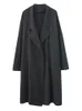 Trench Coats Black vintage de tamanho longo de grandes dimensões para mulheres novas casuais solteiras Cardigan Cardigan Fashion Clothing Spring outono 2022 Y2209