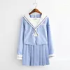 Clothing Sets 2022 Autumn Japanese Uniforms Navy Sailor Suit For Women Kansai Students Long Sleeve Costume School Uniform Girls