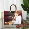 المصممين Sunshine Tote Shopping Bag Women Fashion Top Handle crossbody Shoulder Strap Beach Style Handbag letter Rom print leather bags