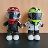 Decorative Objects Figurines Helmet Bear Doll Motorcycle Teddy Plush With Ornaments Gifts for Friends Boyfriend Home Office Decor 220928