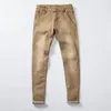 Men's Jeans ly Fashion Slim Fit Elastic Pencil Pants Khaki Blue Green Color Cotton Brand Classical Skinny 220927