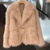 Femmes Faux Manteau De Fourrure Épaissie Automne Et Hiver Court Mode Corne Boucle Haut De Gamme Perlé Petit Parfum Top 220927