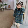 Coat Girl Jacket Outerwear Classic Warm Thicken Plus Velvet Winter Autumn CottonSchool Teenagers Children's Clothing 220927