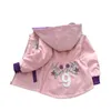 Vestes Printemps Automne Filles Mode Veste Baseball Uniforme Enfants Enfants Doux Manteau Mince Fermeture À Glissière À Capuche Vêtements De Bébé 220928