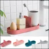 Bathroom Storage Organization Home Drening Shelf Cozinha Rack de mesa de mesa dur￡vel Mini prato de esponja Pia de sab￣o Drop Drop entrega 202 DHIJ0