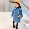 子供のダウンズダウン冬の男の子の女の子の女の子コットンパッドされたパーカーs厚い暖かい長いジャケット幼児時代の子供アウター220927