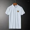 Polo da uomo 2022 Uomo Api ricamate Moda Polo Camicia Hip Hop Skateboard Top in cotone mercerizzato Tee Plug Taglia S-5XL # D105