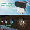 Färgglada Solar Light Waterproof LED Step Light Garden Staket Däck Trappor Utomhus RGB Dekorativ lampa för Yard Pathway Patio 6 Packs Garden Solar Lam