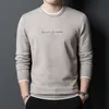 Erkek Sweaters Moda Marka Tasarımcısı Örgü Külot Sweater Erkek Mürettebat Mektubu Baskılı İnce Fit Kış Kış Donanması Günlük Jumper Erkek Kıyafetler 220928