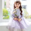 Flickans klänningar bebezoo s Autumn Dresspuff Sleeve Cute Casual Spets Princess Kids Clothes Kne Längd Outfits A Line Dress 220927