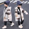 Coat Autumn Winter Boys Hoodies jacket girls For 4 13 Year Toddler Kids Long Sleeve Plaid Casual Tops Outwear s clothes 220927